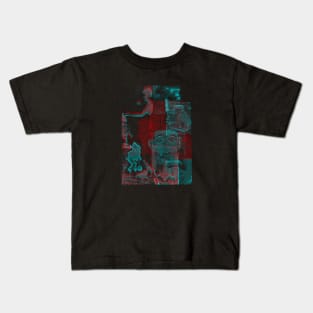 Digital Glitch Art Cursed Internet Image Design #1 Kids T-Shirt